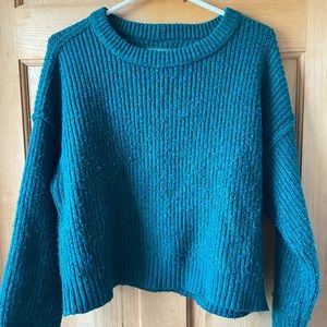 Crew Neck Teal Sweater
